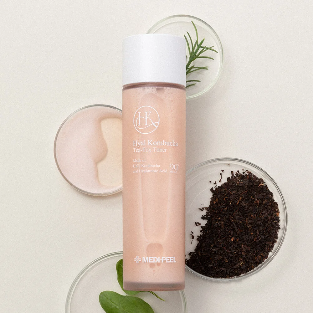 Двухфазный тонер с 70% комбучи и церамидами Medi-Peel Hyal Kombucha Tea-Tox Toner