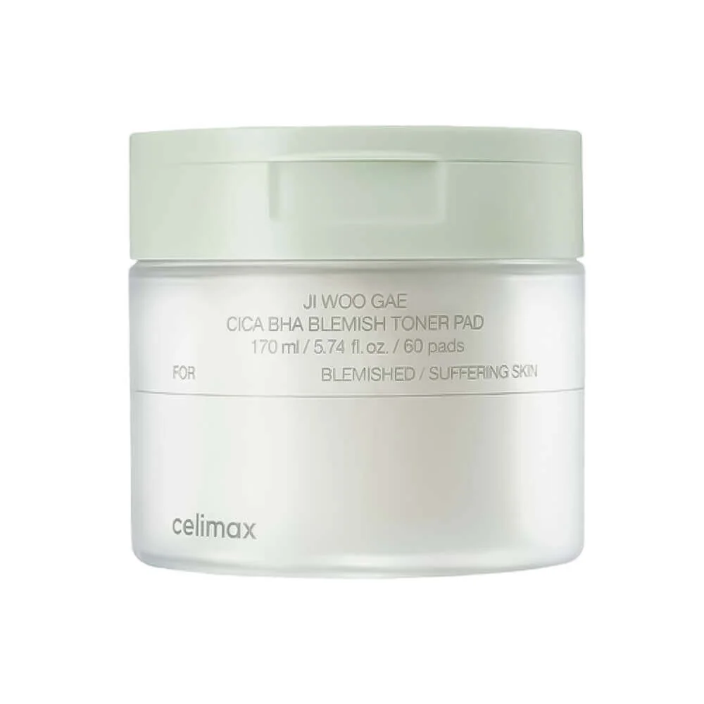 Пилинг-пэды от воспалений для проблемной кожи Celimax Ji Woo Gae Cica BHA Blemish Toner Pad