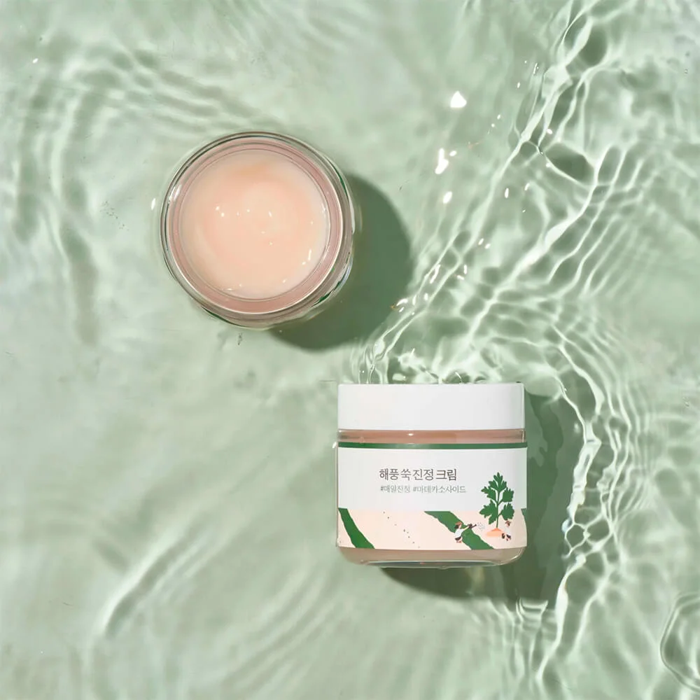 Лёгкий успокаивающий крем с полынью Round Lab Mugwort Calming Cream