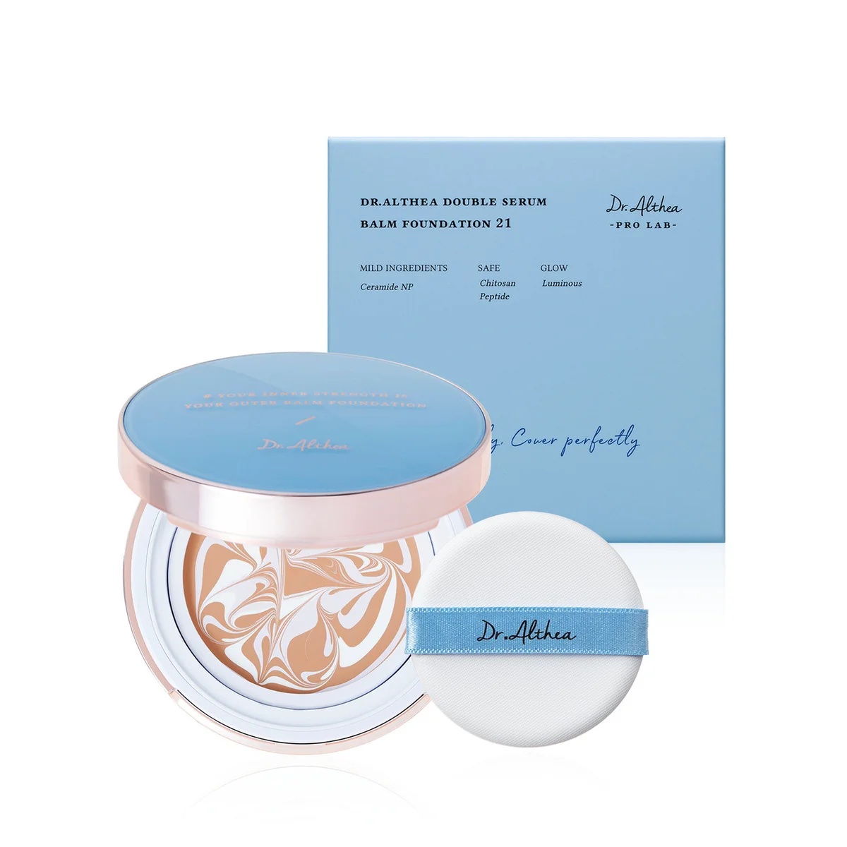 Увлажняющий кушон Dr.Althea Double Serum Balm Foundation 21
