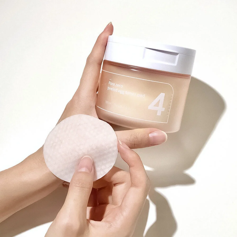 Мягкие пилинг-пэды для выравнивания рельефа numbuzin No.4 Pore Zero Peeled Egg Toner Pad