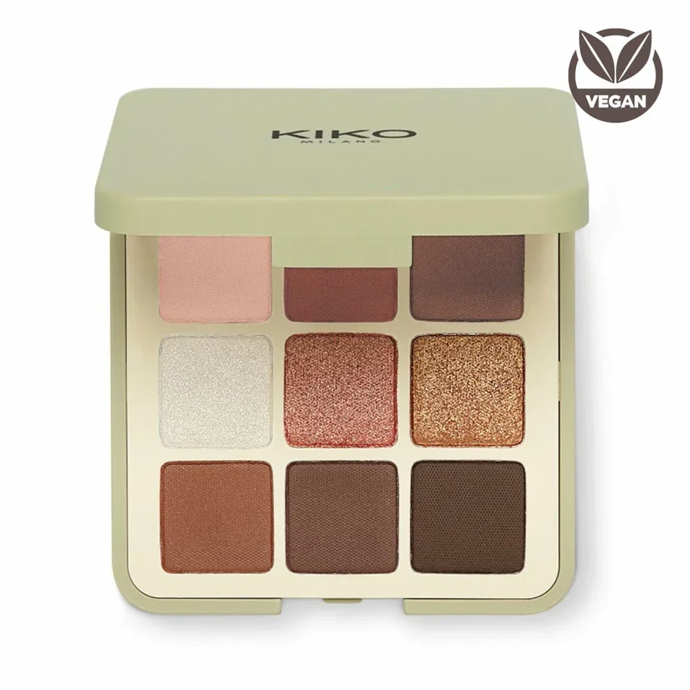 Палитра компактных теней 9 оттенков KIKO EYESHADOW PALETTE 101 Cool Spice