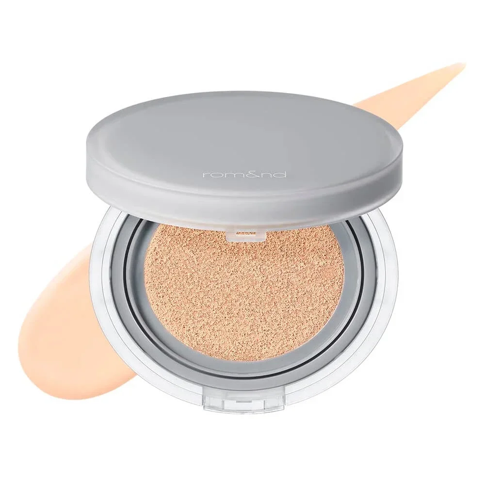 Стойкий тональный кушон с полуматовым финишем rom&nd Nu Zero Cushion SPF24 PA++
