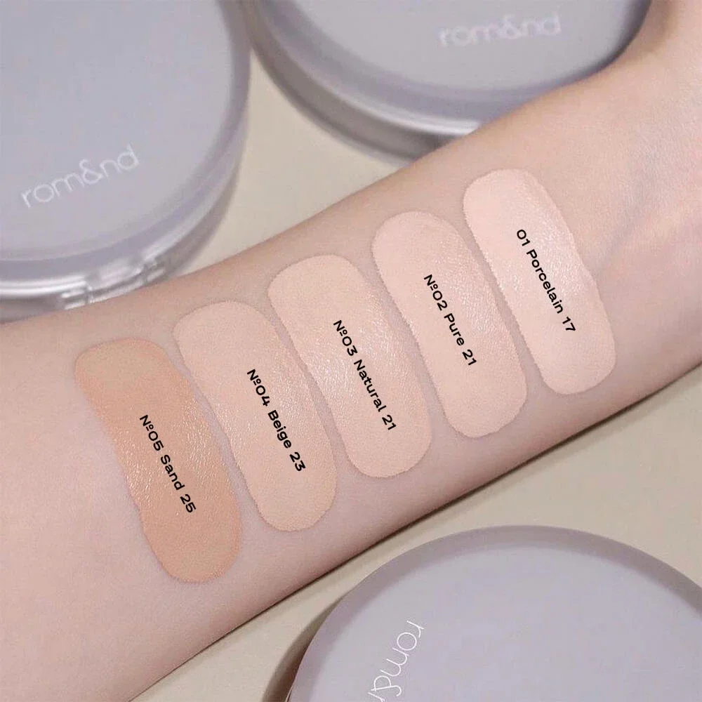 Стойкий тональный кушон с полуматовым финишем rom&nd Nu Zero Cushion SPF24 PA++