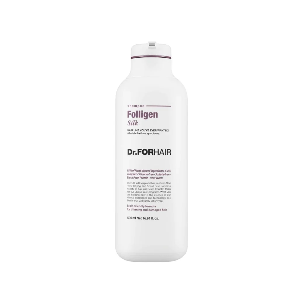 Бессульфатный шампунь для повреждённых волос Dr.Forhair Folligen Silk Shampoo
