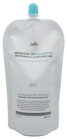Беcсульфатный протеиновый шампунь Lador Keratin LPP Shampoo 500 мл