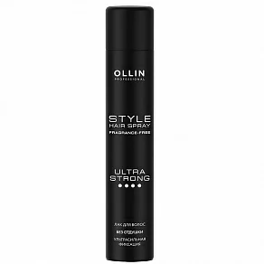 Лак для волос ультрасильной фиксации без отдушки Style Hair Spray Ultra Strong