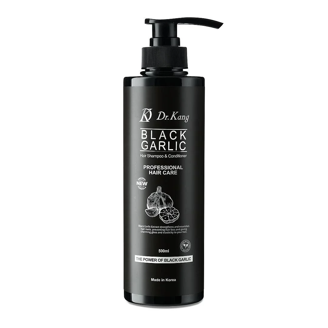 Шампунь и Кондиционер 2 в 1 Черный чеснок DR. KANG BLACKGARLIC HAIR SHAMPOO & CONDITIONER 500 мл