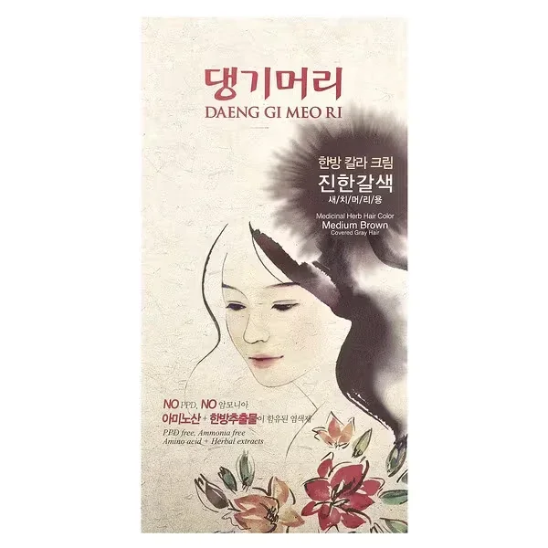 Daeng Gi Meo Ri Мягкая краска для волос на основе лекарственных трав Meduim Brown medium-brown