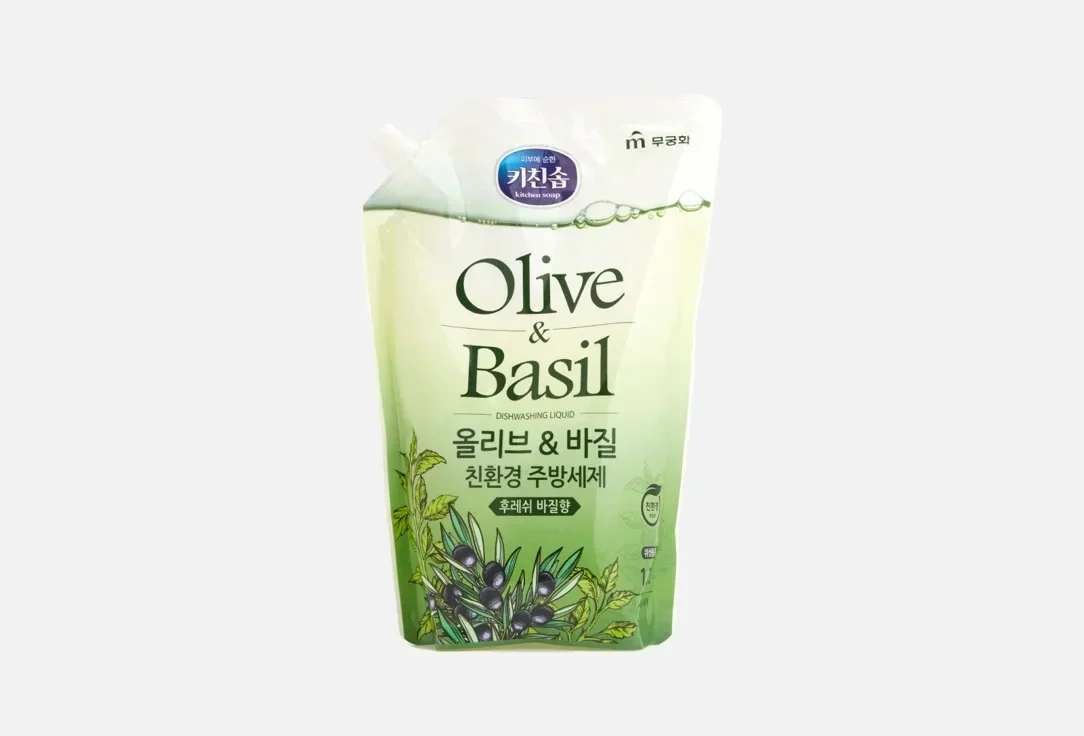 Средство для мытья посуды, фруктов и овощей Mukunghwa OLIVES AND BASIL 