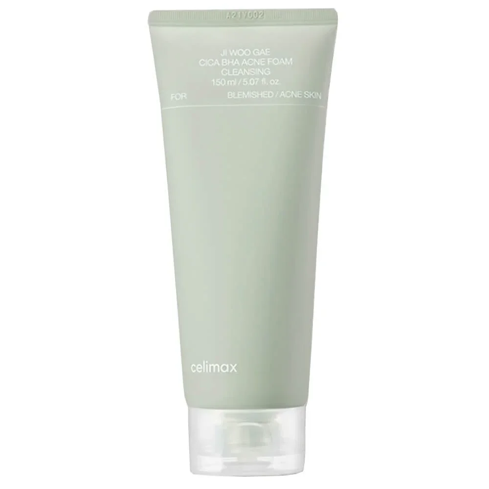 Очищающая пенка с BHA и центеллой Celimax Ji Woo Gae Cica BHA Acne Foam Cleansing