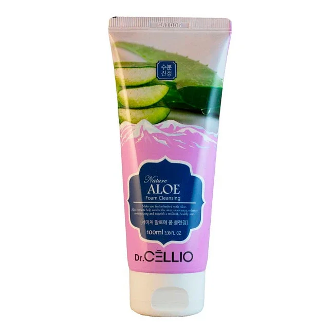 DR. CELLIO ОЧИЩАЮЩАЯ ПЕНКА ДЛЯ УМЫВАНИЯ ALOE,100МЛ