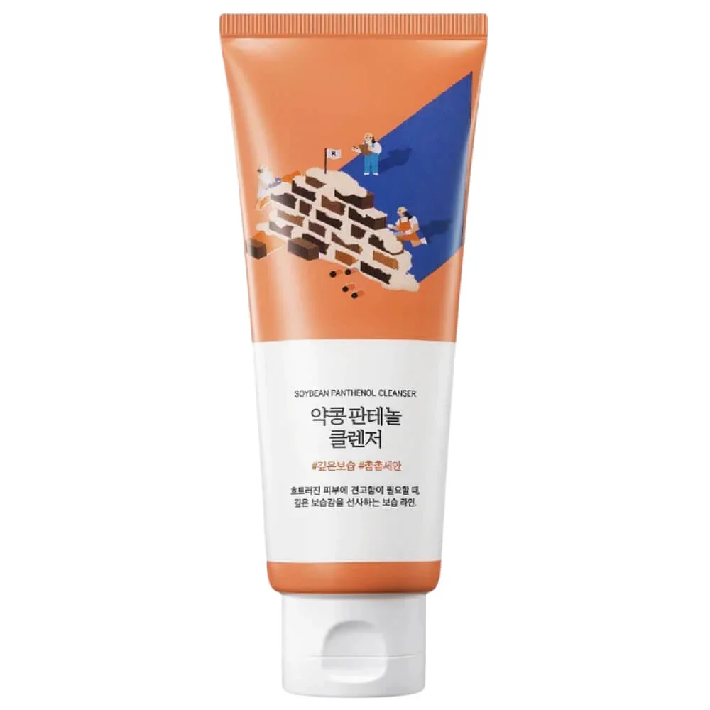 Мягкая пенка для умывания с чёрной соей и пантенолом Round Lab Soybean Panthenol Cleanser