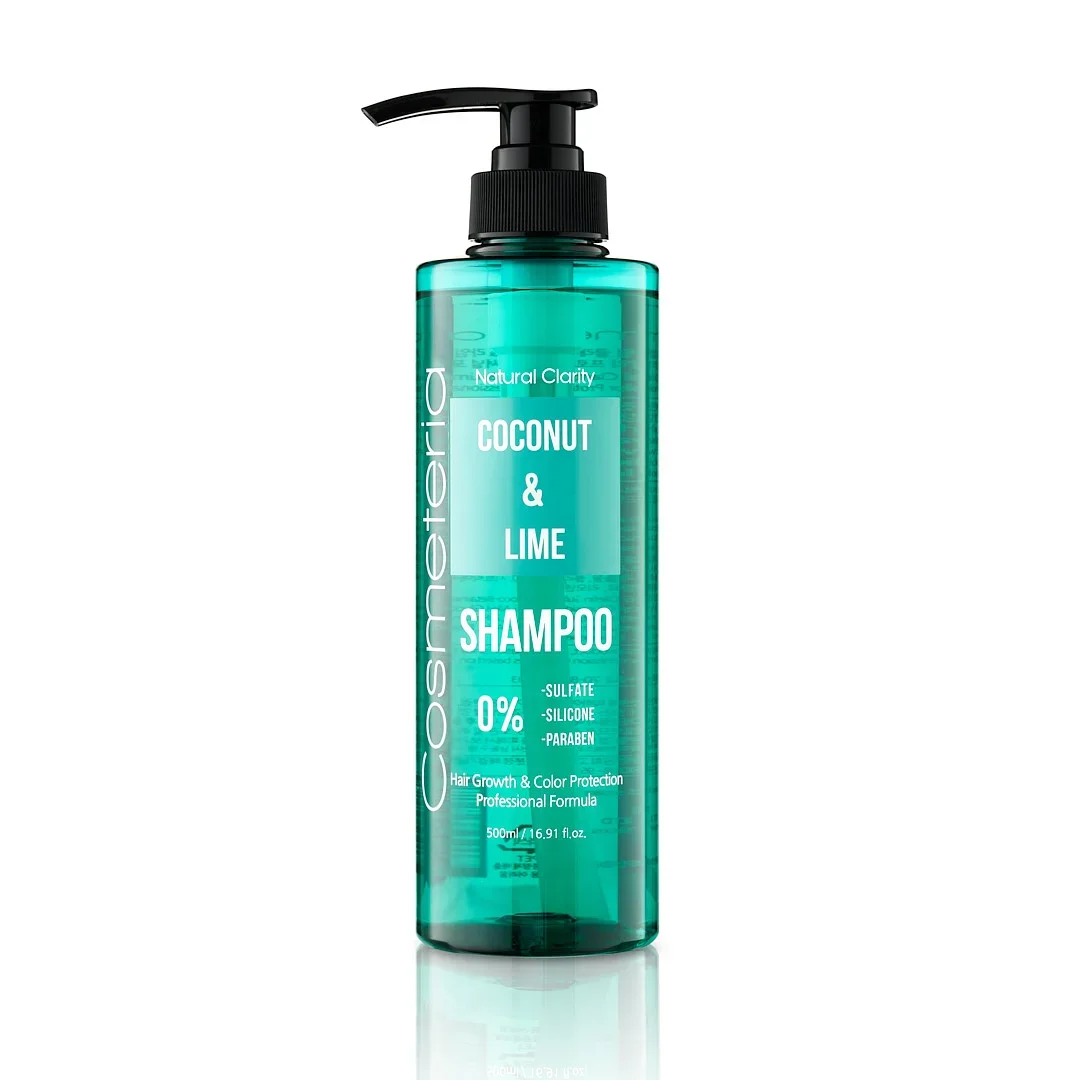 Шампунь для волос бессульфатный Кокос и Лайм COSMETERIA Natural Clarity Coconut&Lime Hair Shampoo