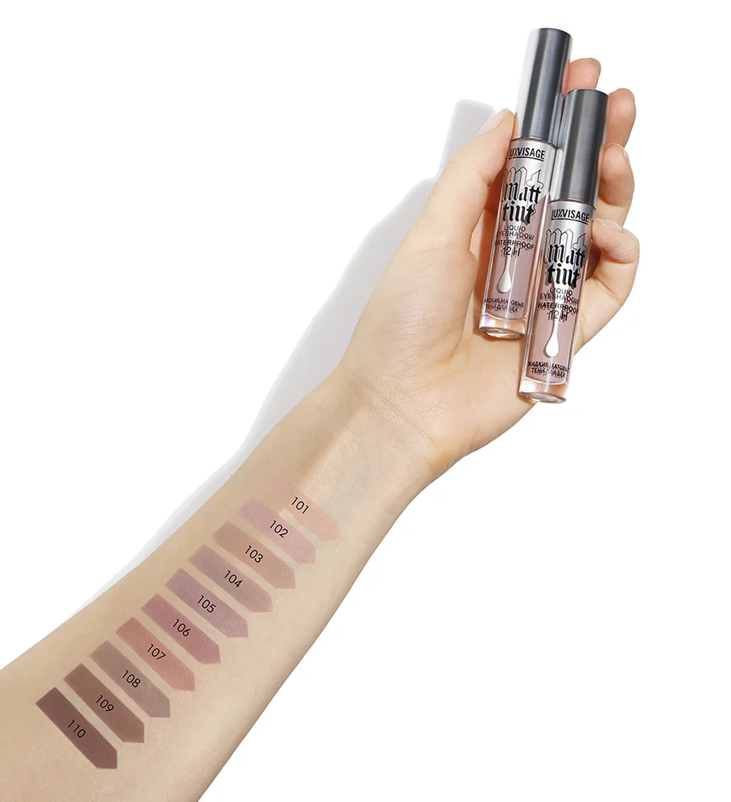 Жидкие матовые тени для век LUXVISAGE Matt tint waterproof 12H