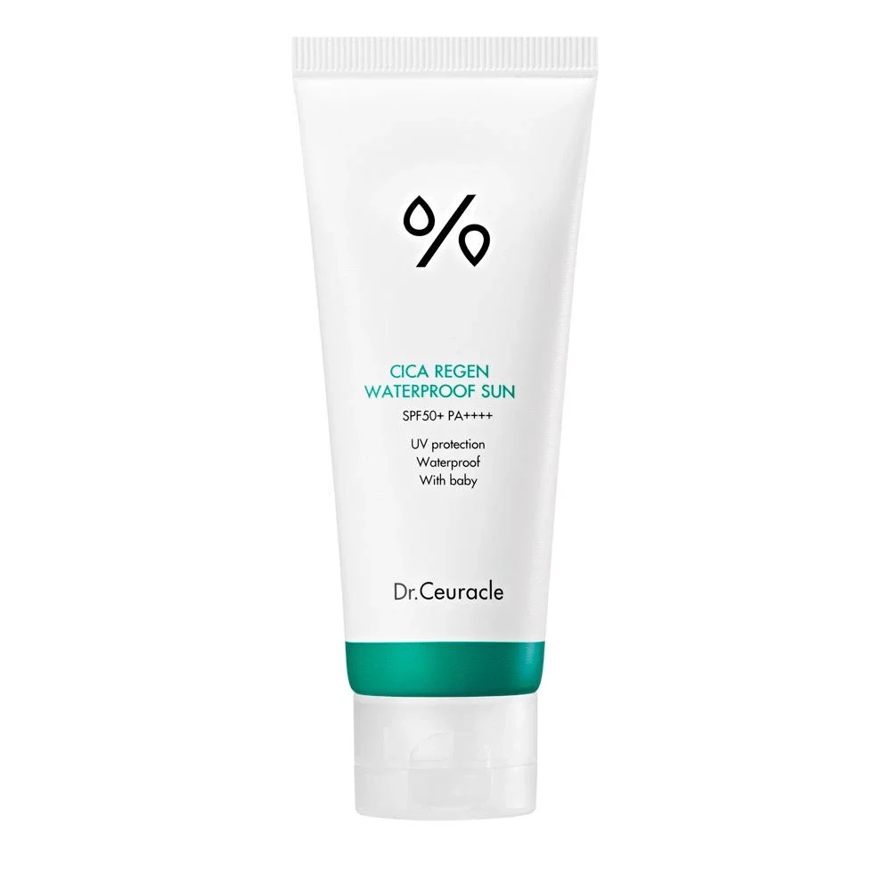 Солнцезащитный водостойкий крем для лица SPF 50 PA++++, Dr. Ceuracle Cica Regen