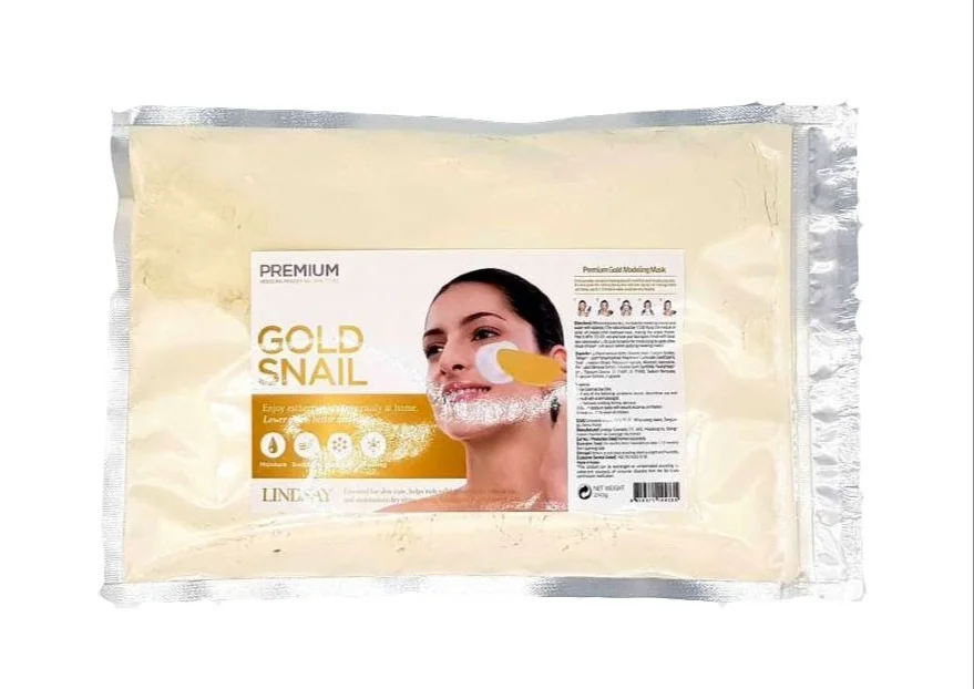 Lindsay Альгинатная маска с золотой улиткой Premium Gold Snail Modeling mask