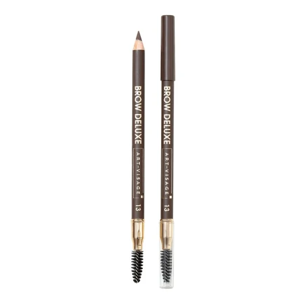 Карандаш для бровей пудровый ART-VISAGE BROW DELUXE 13 темно-коричневый