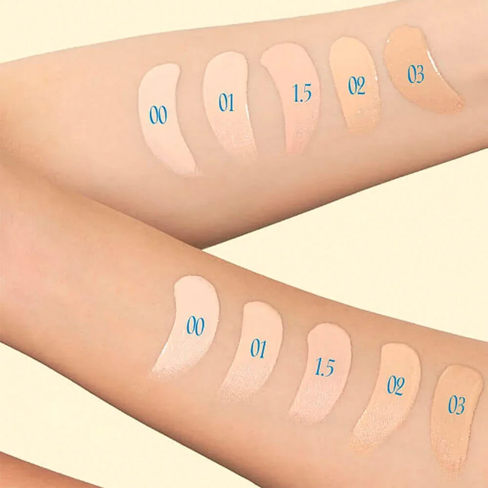Тональный кушон с сатиновым финишем fwee Cushion Egg-Fit Cover SPF50+ РА+++