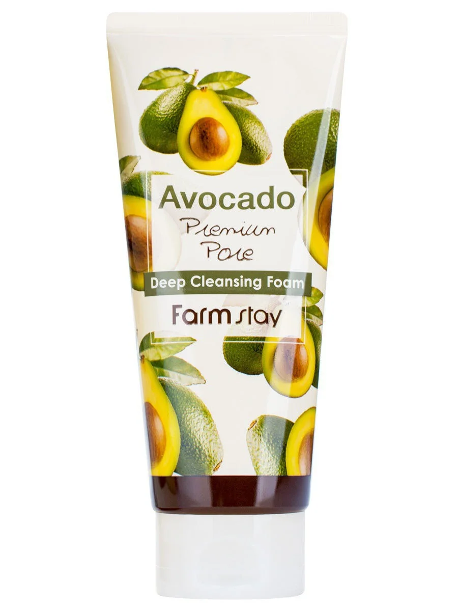 Пенка для умывания Farm Stay AVOCADO PREMIUM PORE DEEP CLEANSING FOAM