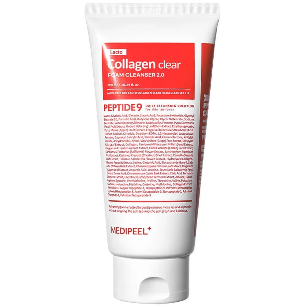 Очищающая пенка с коллагеном и пробиотиками MEDIPEEL Red Lacto Collagen Clear Foam Cleanser 2.0
