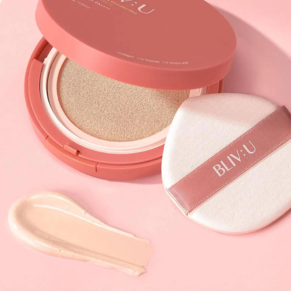 Коллагеновый солнцезащитный кушон BLIV:U Collagen Bouncing Sun Cushion SPF50+ PA++++