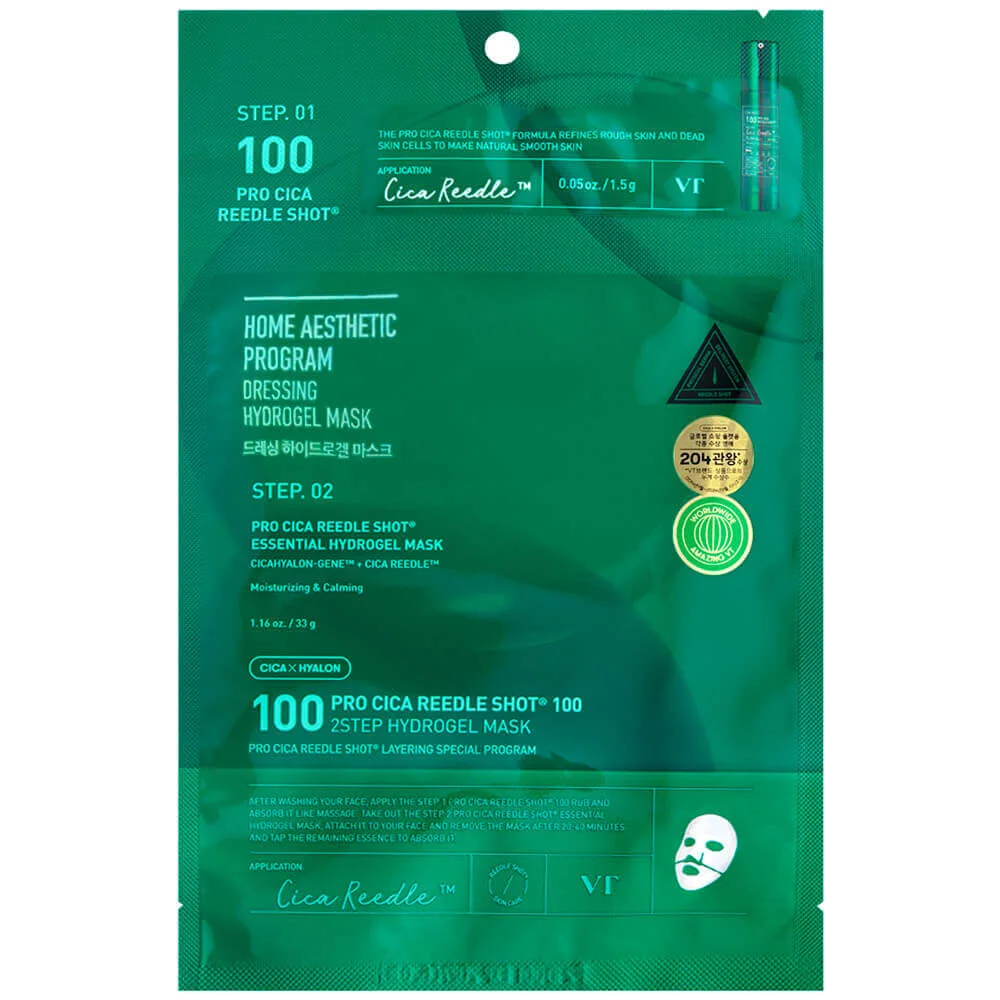 Двухфазная гидрогелевая маска с центеллой VT Cosmetics Pro Cica Reedle Shot 100 2Step Hydrogel Mask