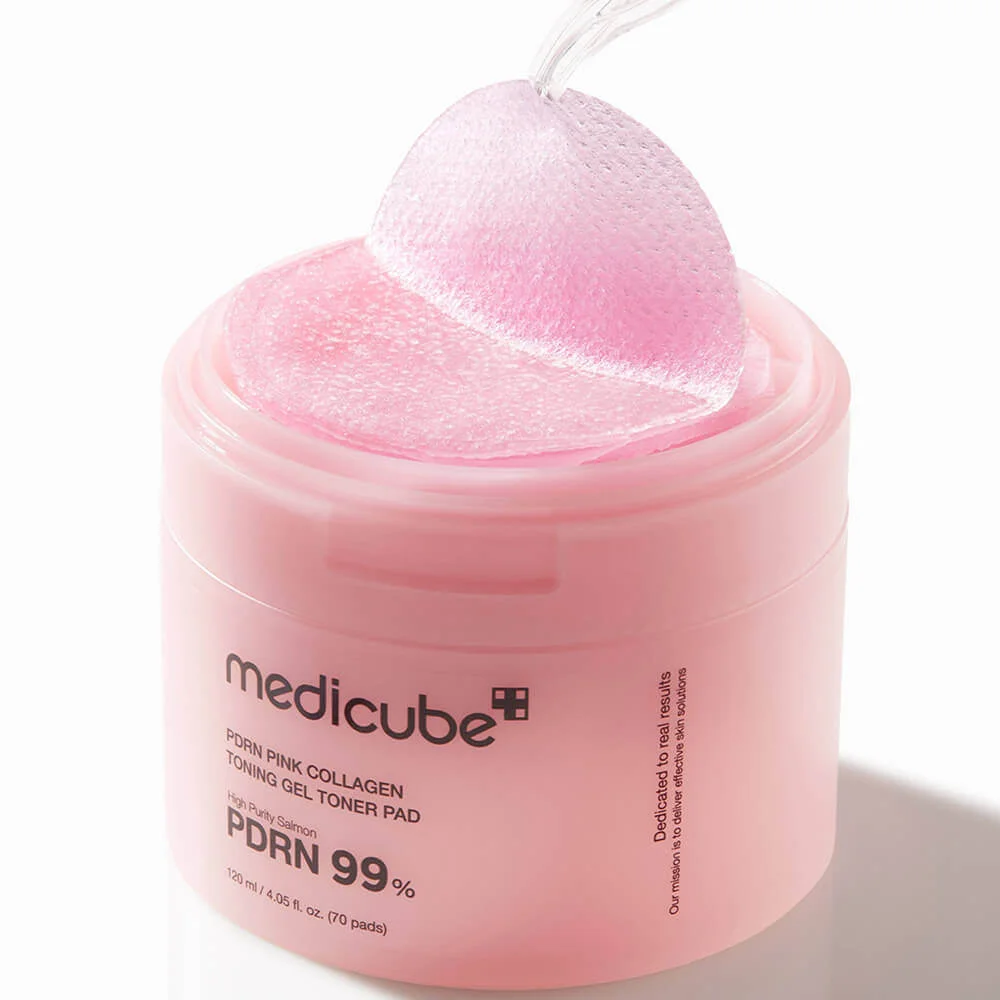 Гелевые тонер-пэды с ПДРН и коллагеном medicube PDRN Pink Collagen Toning Gel Toner Pad
