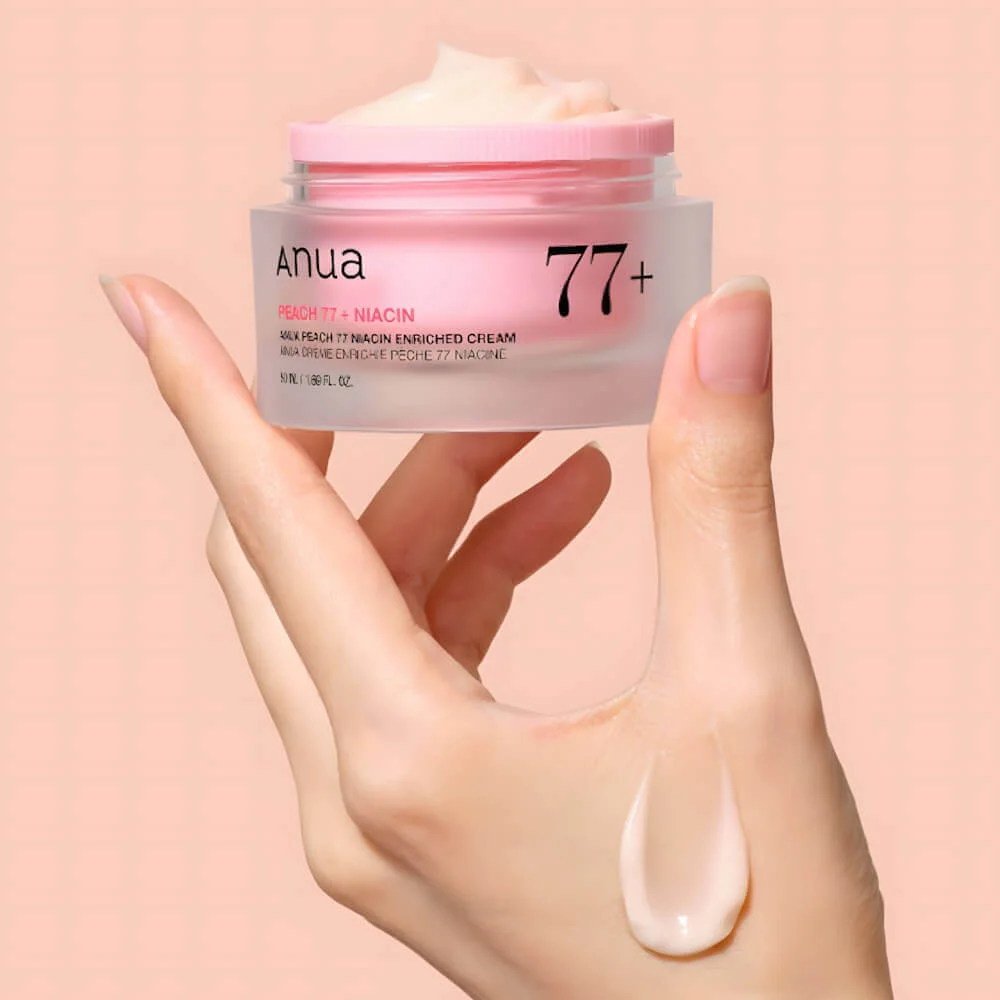 Интенсивный крем-пудинг для гладкой и сияющей кожи Anua Peach 77 Niacin Enriched Cream