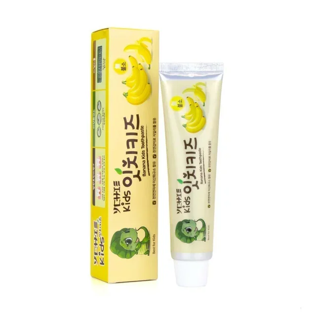 Ychie Детская зубная паста без фтора со вкусом банана «Banana Kids Toothpaste»