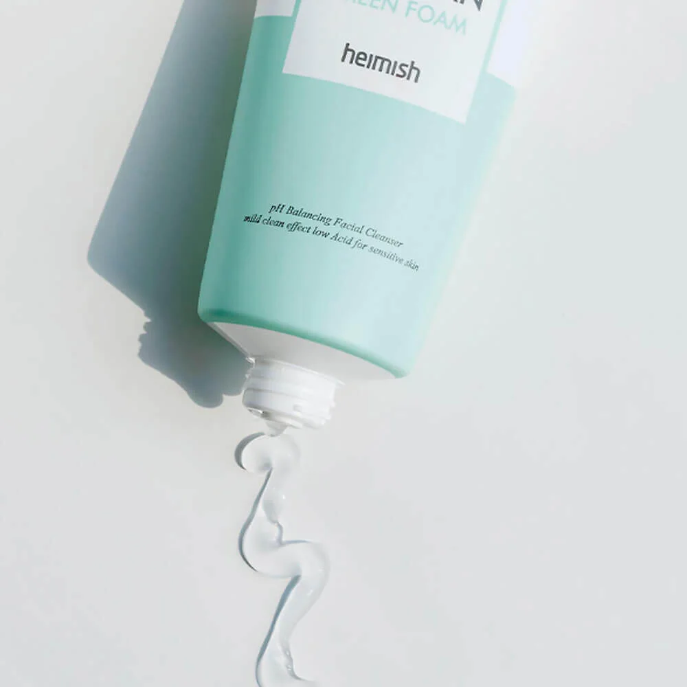 Слабокислотный гель для умывания для чувствительной кожи Heimish pH 5.5 All Clean Green Foam 150 мл