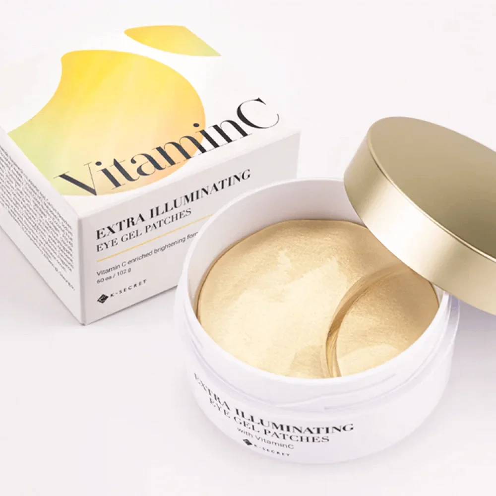 Осветляющие патчи для век с витамином С K-SECRET Extra Illuminating Eye Gel Patches