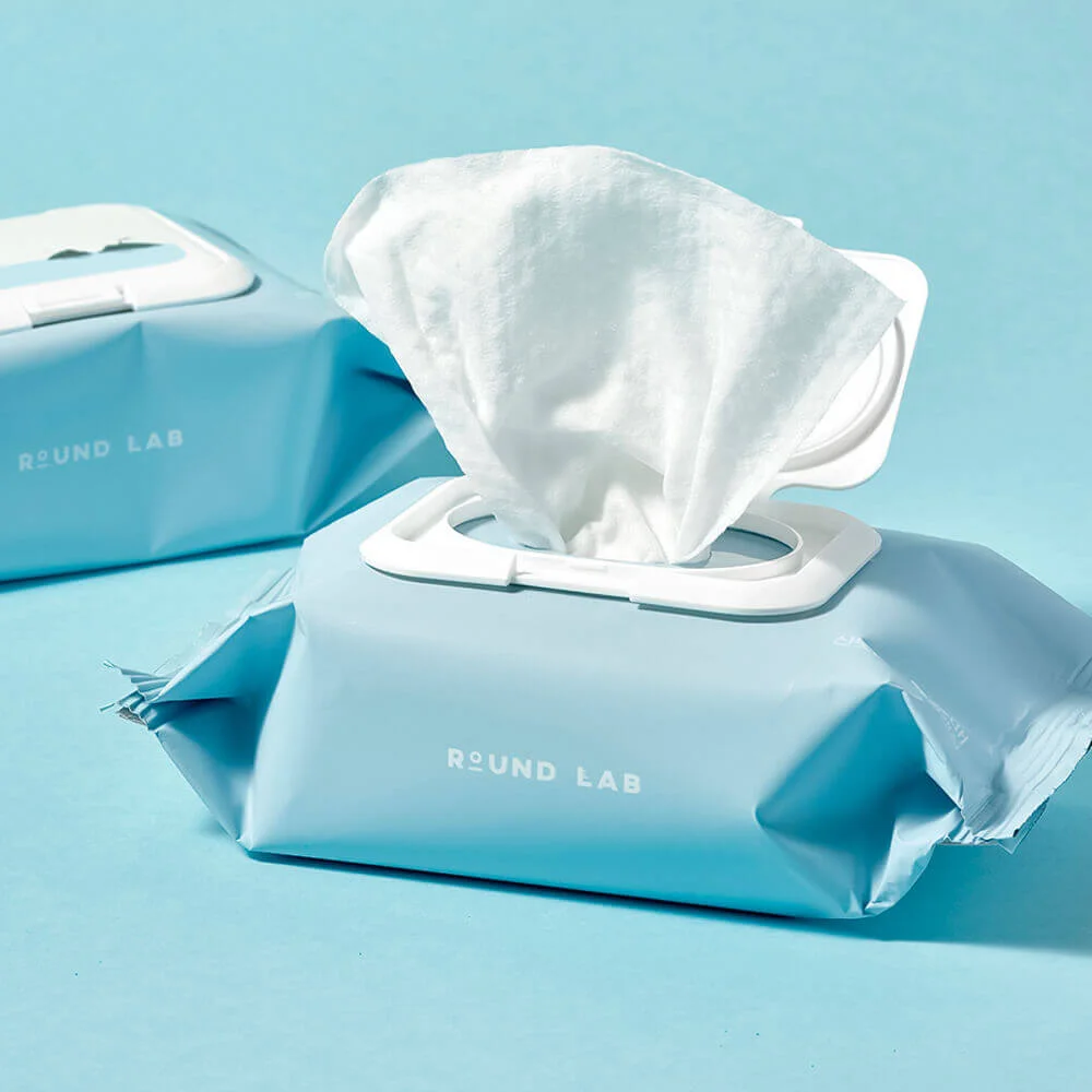 Очищающие салфетки для снятия макияжа Round Lab 1025 Dokdo Cleansing Tissue
