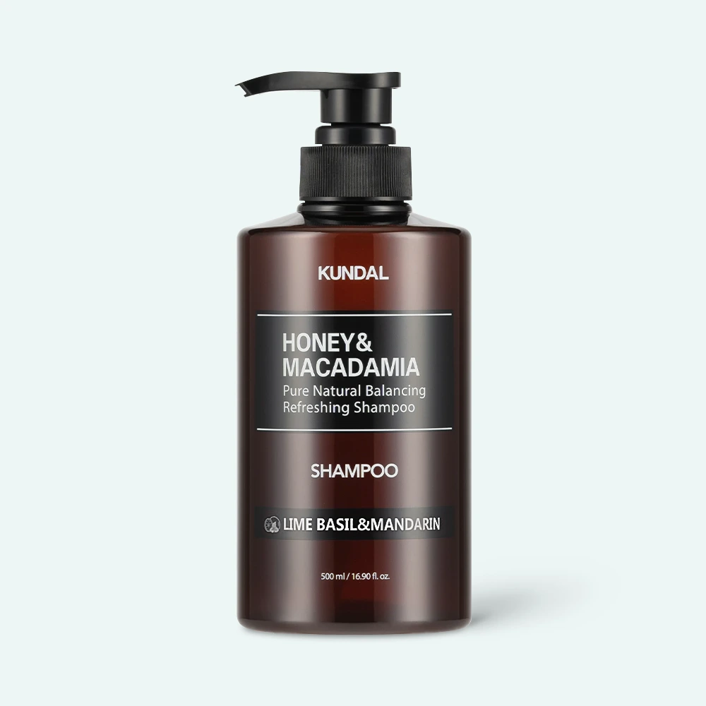 Увлажняющий безсульфатный шампунь Kundal Honey & Macadamia Shampoo Lime Basil Mandarin 500ml