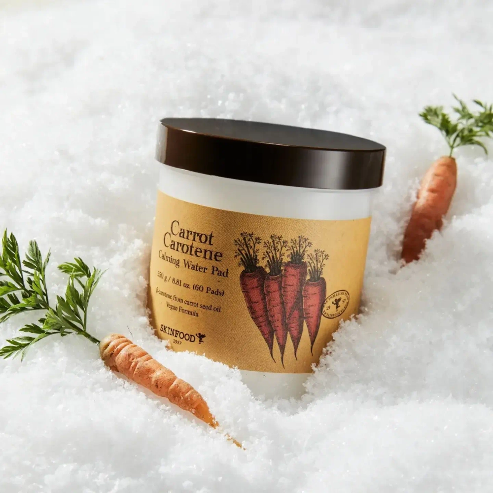 Успокаивающие Тонер пэды Skinfood Carrot Carotene Calming Water Pad 60шт