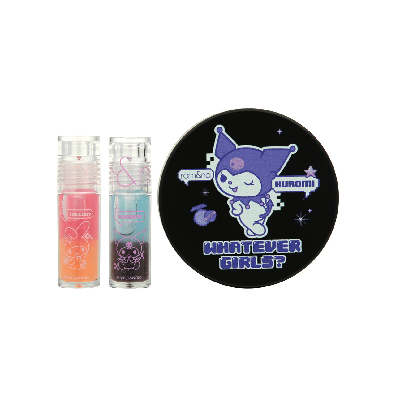 Лимитированный набор Romand x Sanrio My Melody Kuromi WHATEVER GIRLS Gameboy Edition 