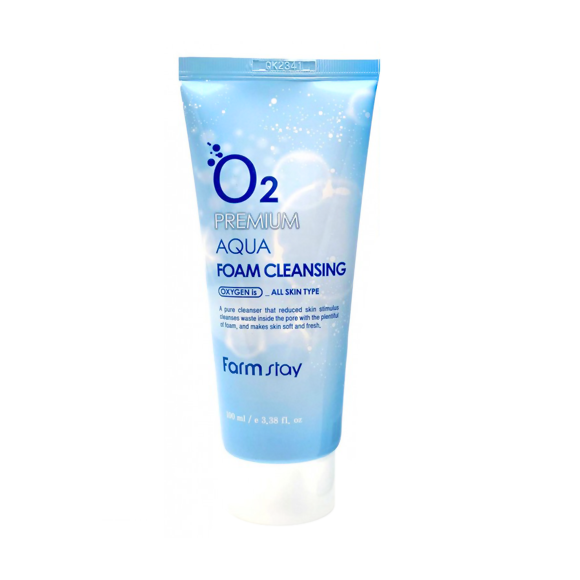 Пенка для умывания кислородная FARMSTAY O2 Premium Aqua Foam Cleansing 100ml