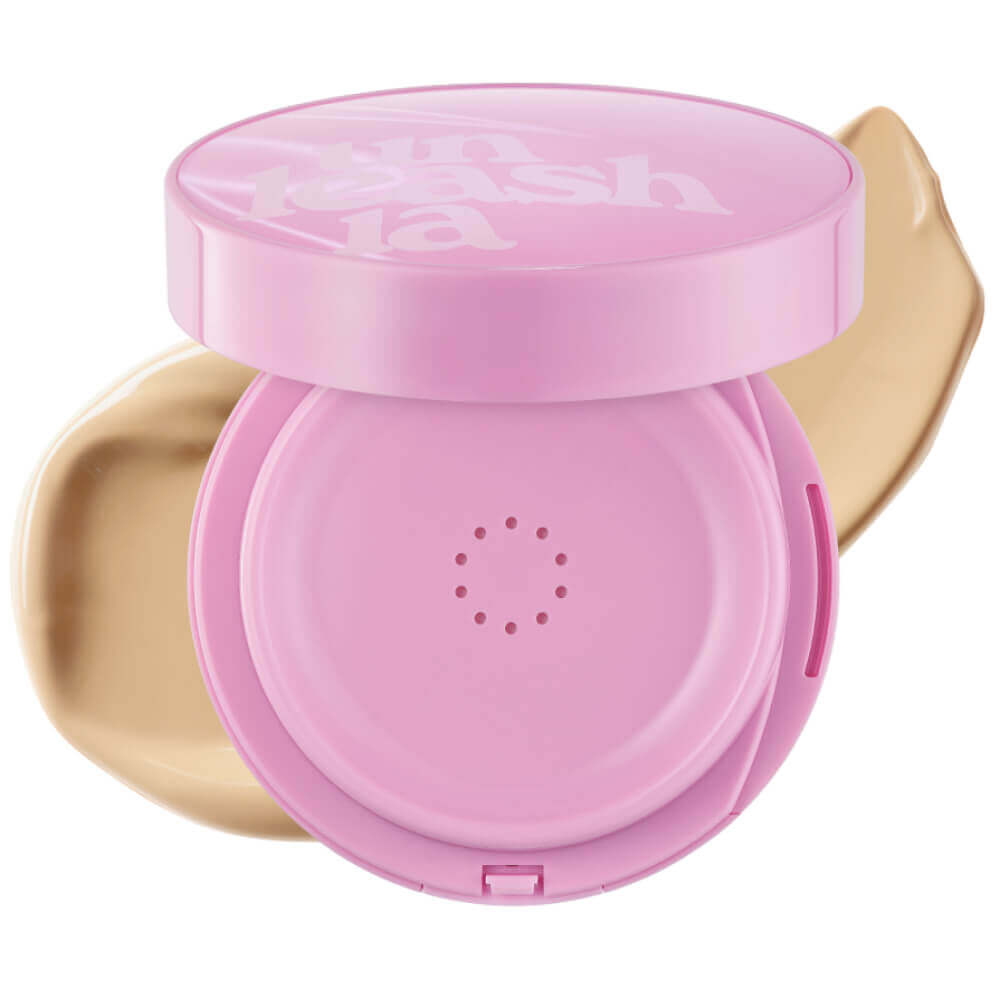 Увлажняющий кушон с сияющим финишем Unleashia Don't Touch Glass Pink Cushion SPF50+ PA++++ 23W With Care