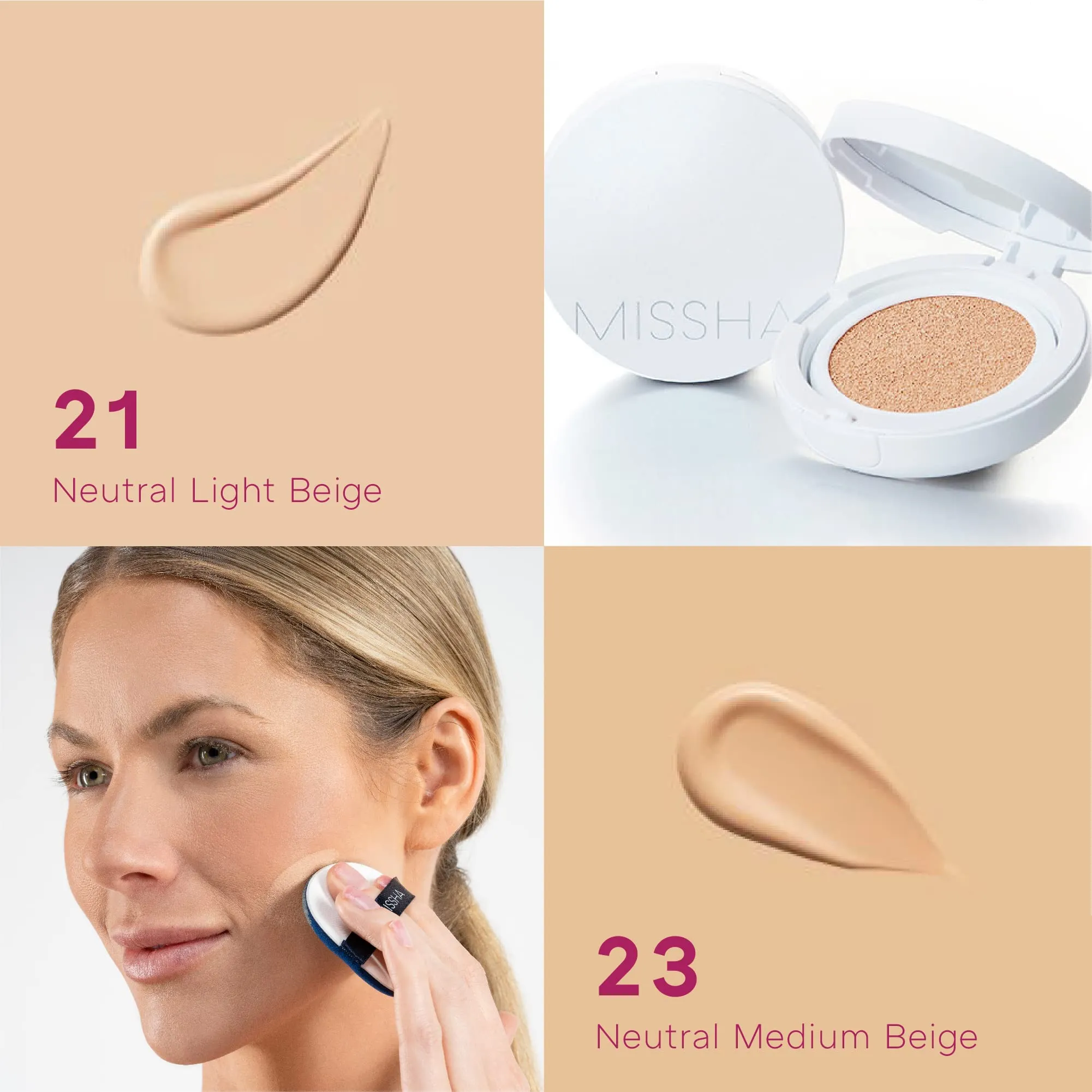 Увлажняющий тональный кушон Missha Cushion MOIST UP 21 ОТТЕНОК