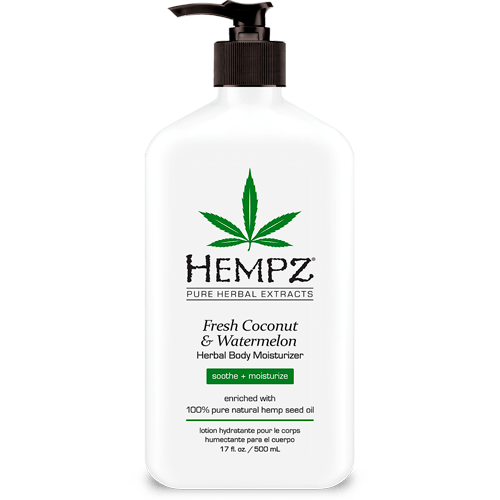 Молочко для тела увлажняющее Кокос и Арбуз / Fresh Coconut & Watermelon Herbal (500ml) - Hempz