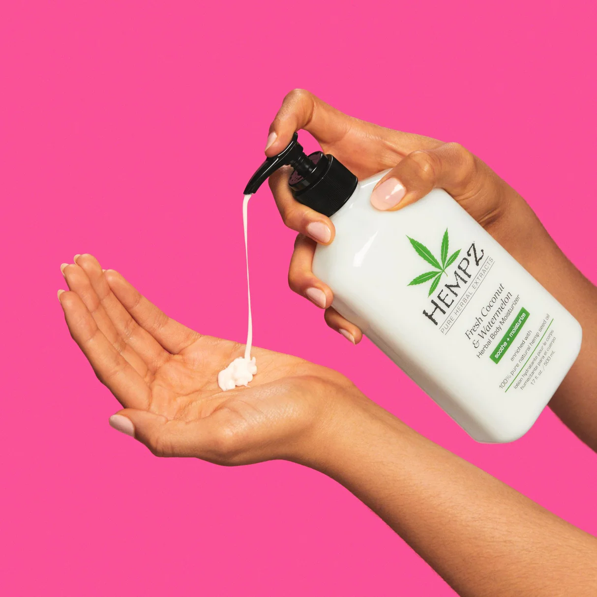  Молочко для тела увлажняющее Кокос и Арбуз / Fresh Coconut & Watermelon Herbal (500ml) - Hempz