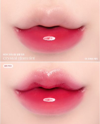 Сияющий глянцевый тинт для губ CLIO Crystal Glam Tint 05 Fresh Cherry