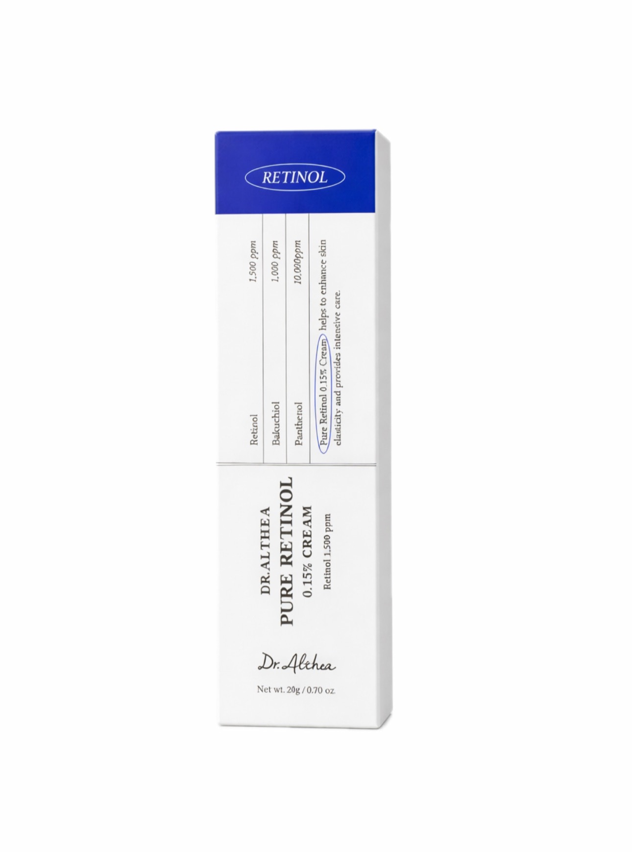 Антивозрастной крем с ретинолом 0.15% Dr. Althea Pure Retinol 0.15% Cream  20g